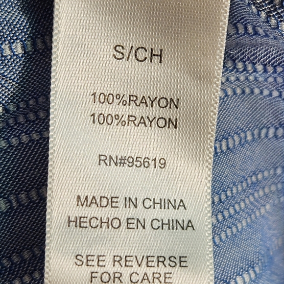 Fever Blue & White Striped Whistler's Long Sleeve Ladder Lace BOHO Top Sz Small - Picture 9 of 12